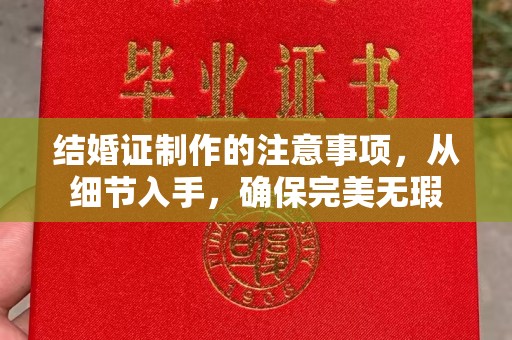 盐津结婚证制作的注意事项，从细节入手，确保完美无瑕