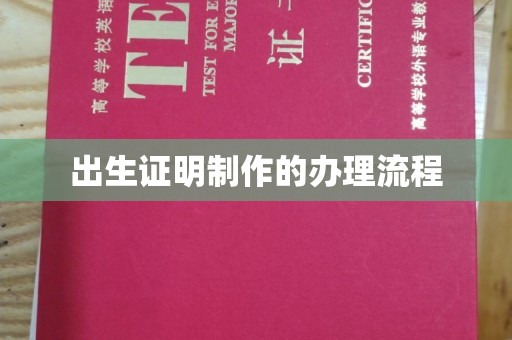 海港出生证明制作的办理流程